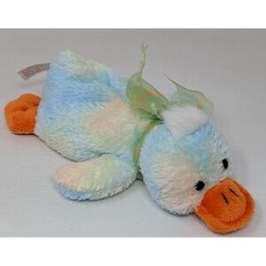 Chosun Floppy Duck Plush Stuffed Animal Tie Dye Vintage Y2K Blue Yellow Platypus